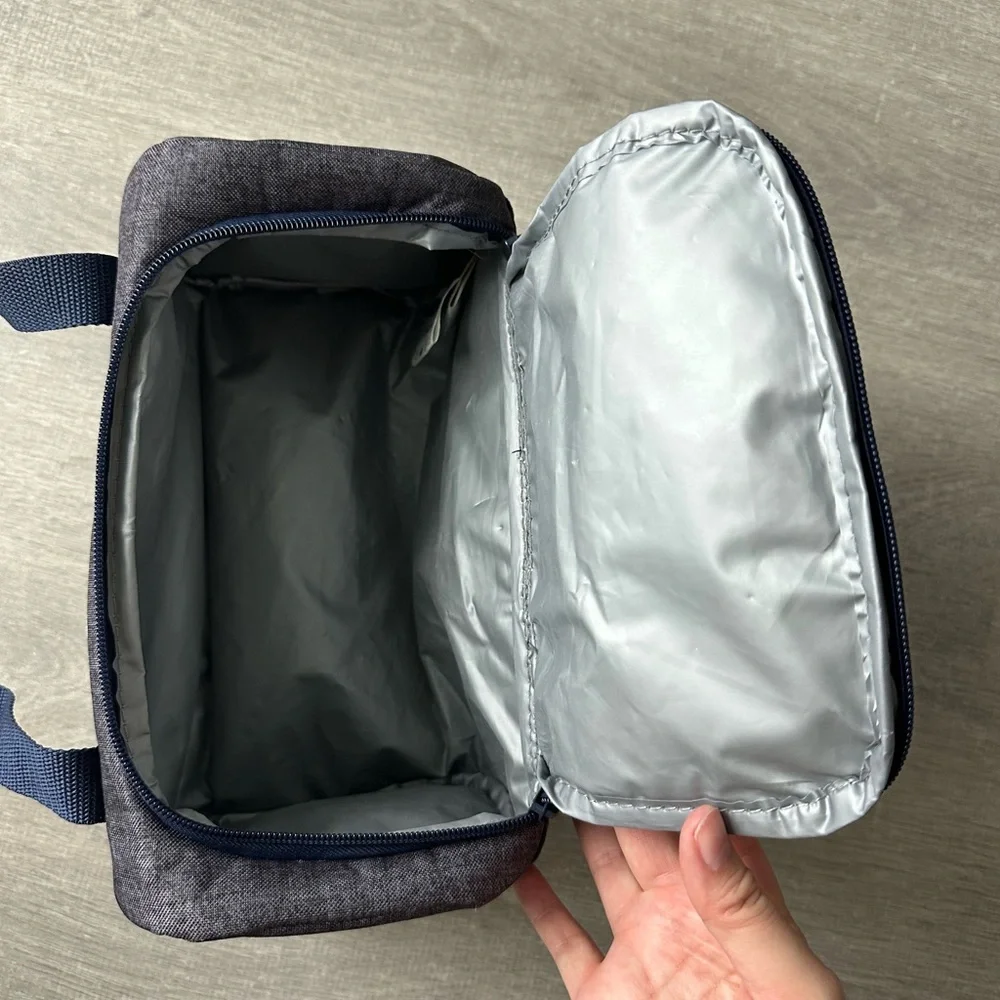 Puma Unisex Navy and Gray Mini Barrel Bag - Picture 4 of 9